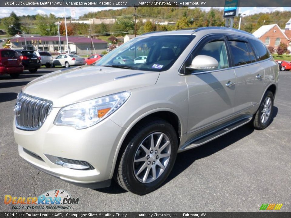 2014 Buick Enclave Leather AWD Champagne Silver Metallic / Ebony Photo #11