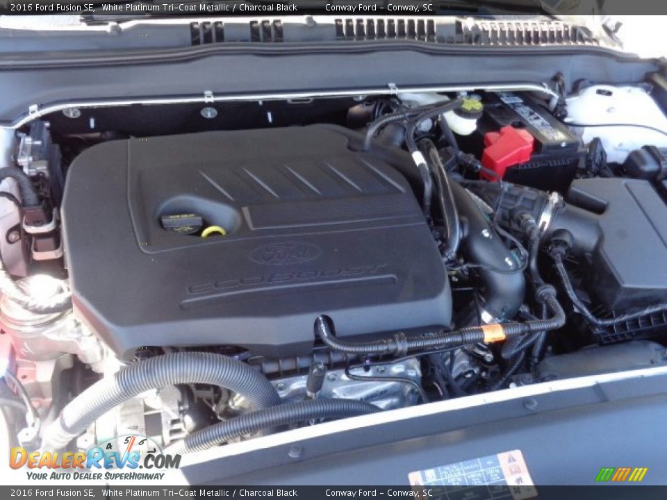 2016 Ford Fusion SE White Platinum Tri-Coat Metallic / Charcoal Black Photo #12