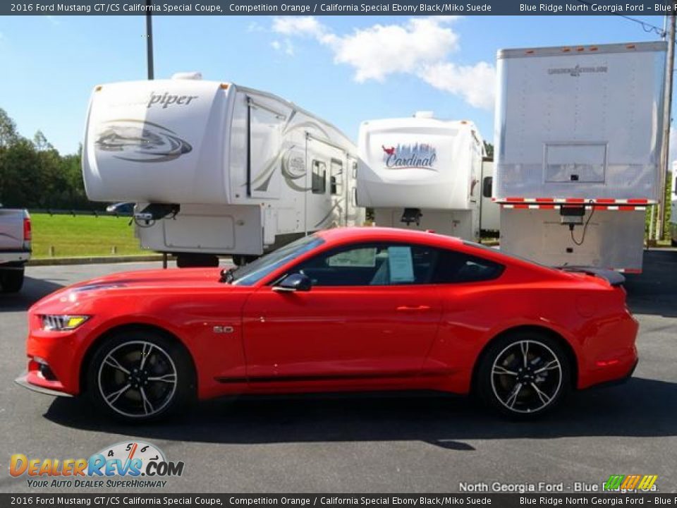 2016 Ford Mustang GT/CS California Special Coupe Competition Orange / California Special Ebony Black/Miko Suede Photo #2