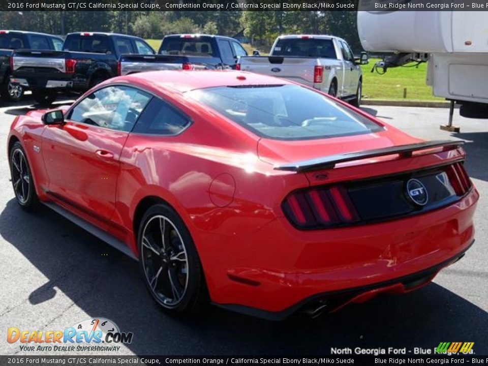 2016 Ford Mustang GT/CS California Special Coupe Competition Orange / California Special Ebony Black/Miko Suede Photo #3