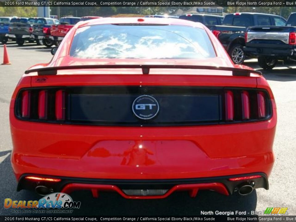 2016 Ford Mustang GT/CS California Special Coupe Competition Orange / California Special Ebony Black/Miko Suede Photo #4