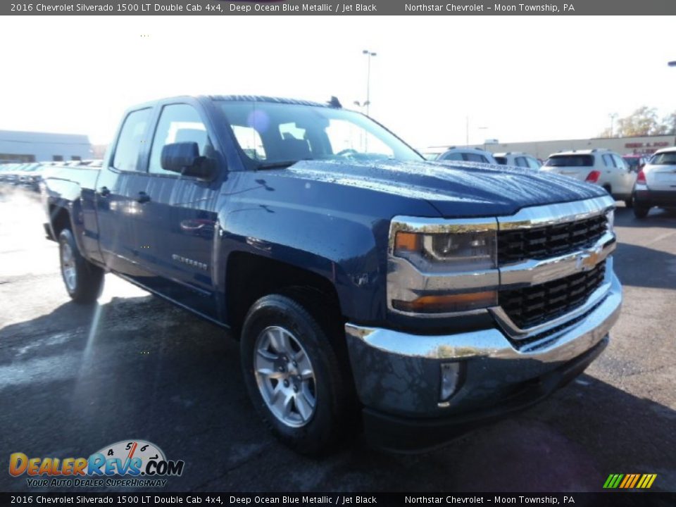 2016 Chevrolet Silverado 1500 LT Double Cab 4x4 Deep Ocean Blue Metallic / Jet Black Photo #3