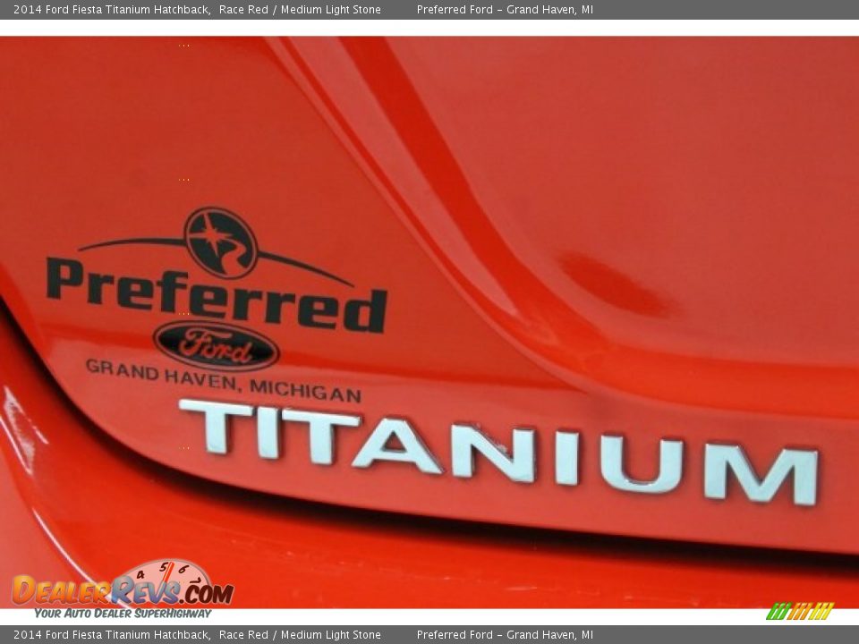 2014 Ford Fiesta Titanium Hatchback Race Red / Medium Light Stone Photo #7