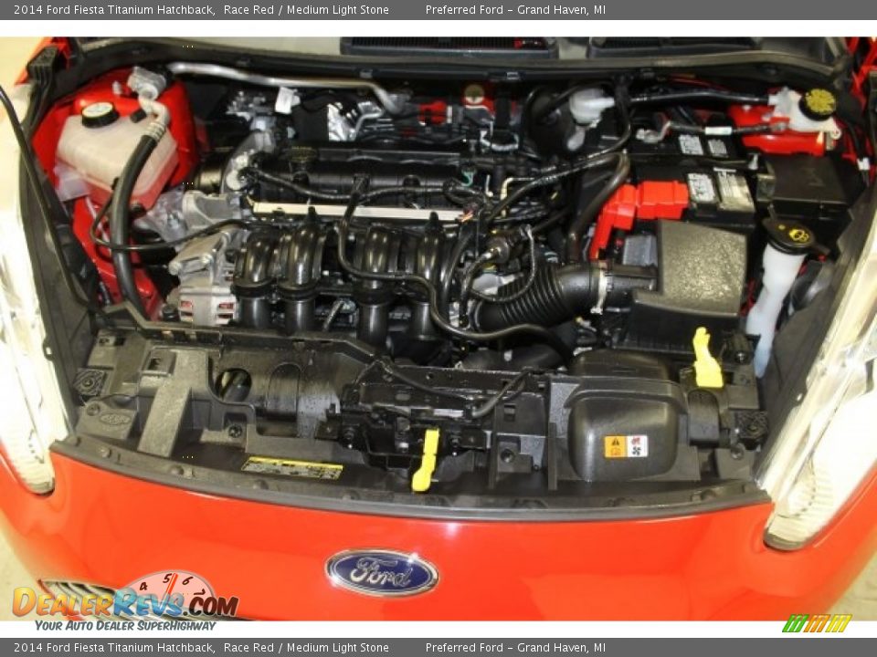 2014 Ford Fiesta Titanium Hatchback Race Red / Medium Light Stone Photo #11