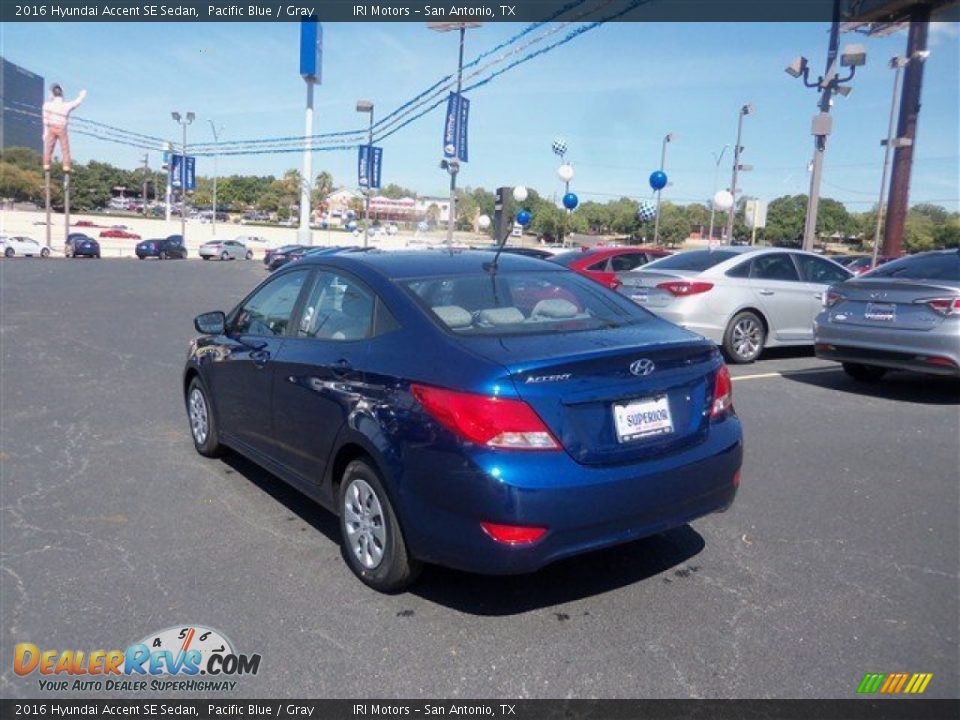 2016 Hyundai Accent SE Sedan Pacific Blue / Gray Photo #9