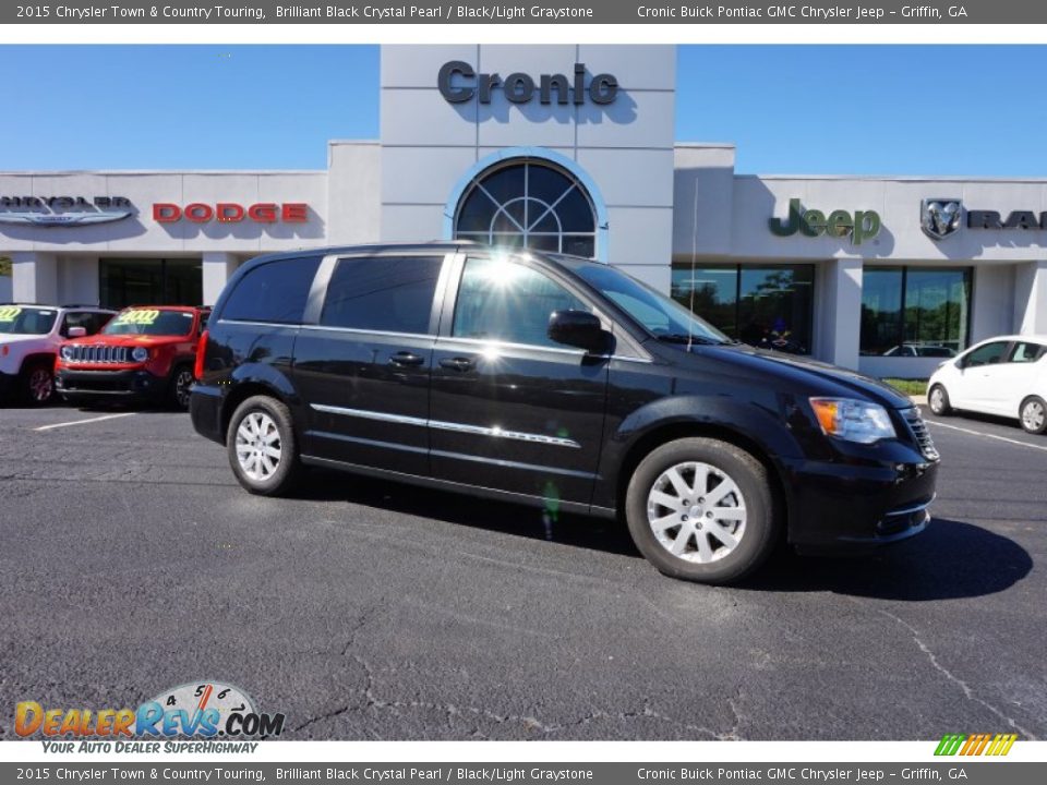 2015 Chrysler Town & Country Touring Brilliant Black Crystal Pearl / Black/Light Graystone Photo #1