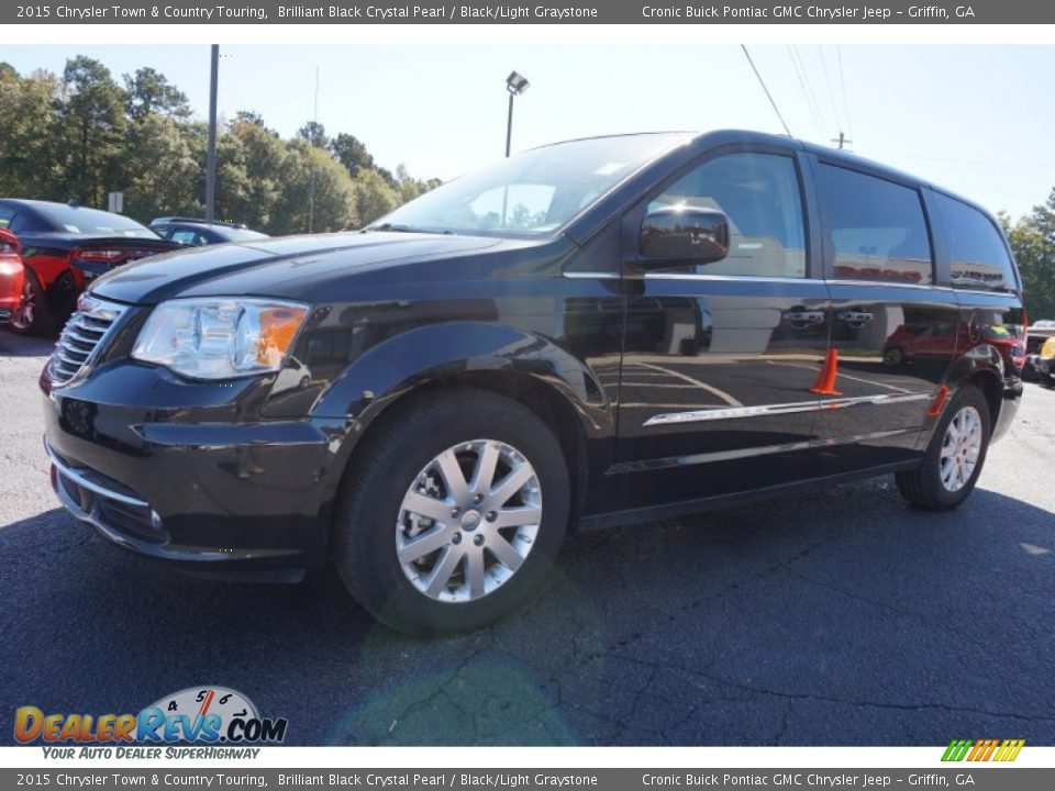 2015 Chrysler Town & Country Touring Brilliant Black Crystal Pearl / Black/Light Graystone Photo #3