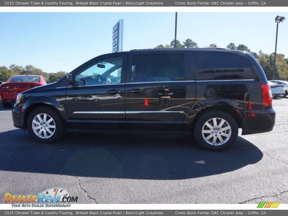 2015 Chrysler Town & Country Touring Brilliant Black Crystal Pearl / Black/Light Graystone Photo #4