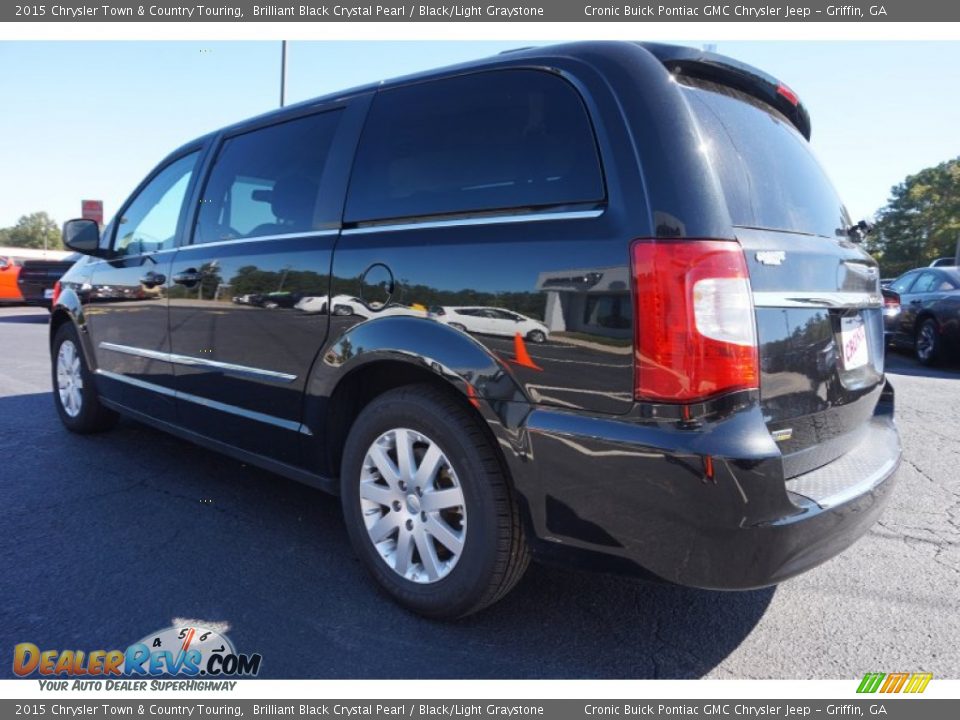 2015 Chrysler Town & Country Touring Brilliant Black Crystal Pearl / Black/Light Graystone Photo #5