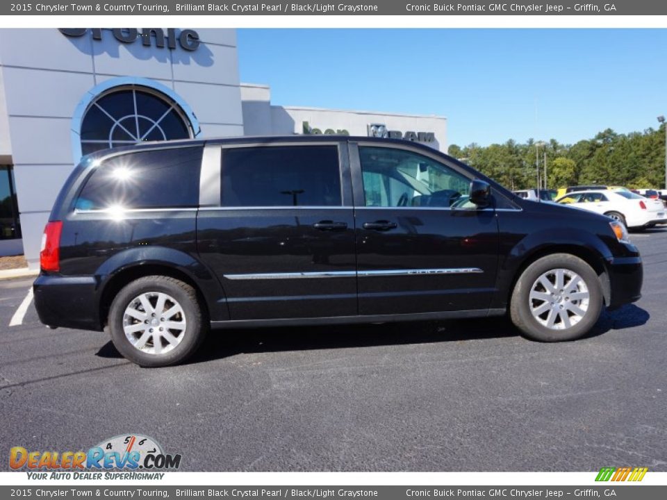 2015 Chrysler Town & Country Touring Brilliant Black Crystal Pearl / Black/Light Graystone Photo #8