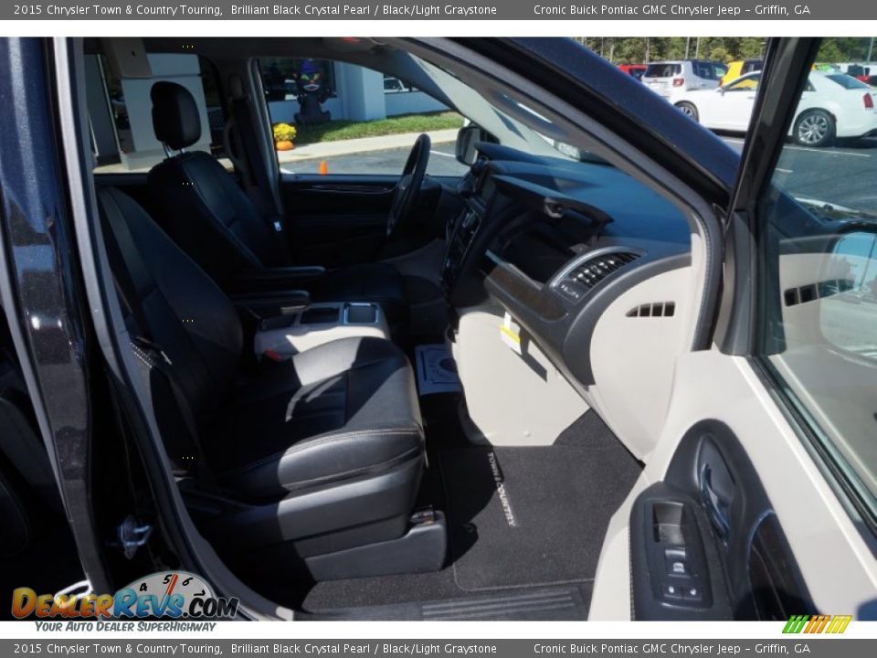 2015 Chrysler Town & Country Touring Brilliant Black Crystal Pearl / Black/Light Graystone Photo #19
