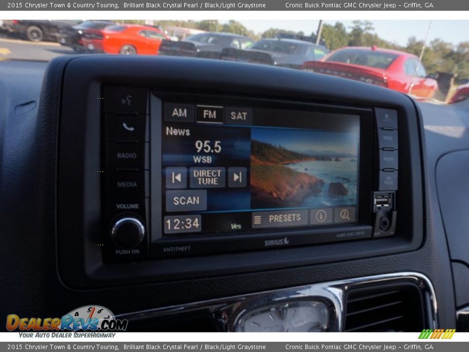 2015 Chrysler Town & Country Touring Brilliant Black Crystal Pearl / Black/Light Graystone Photo #23