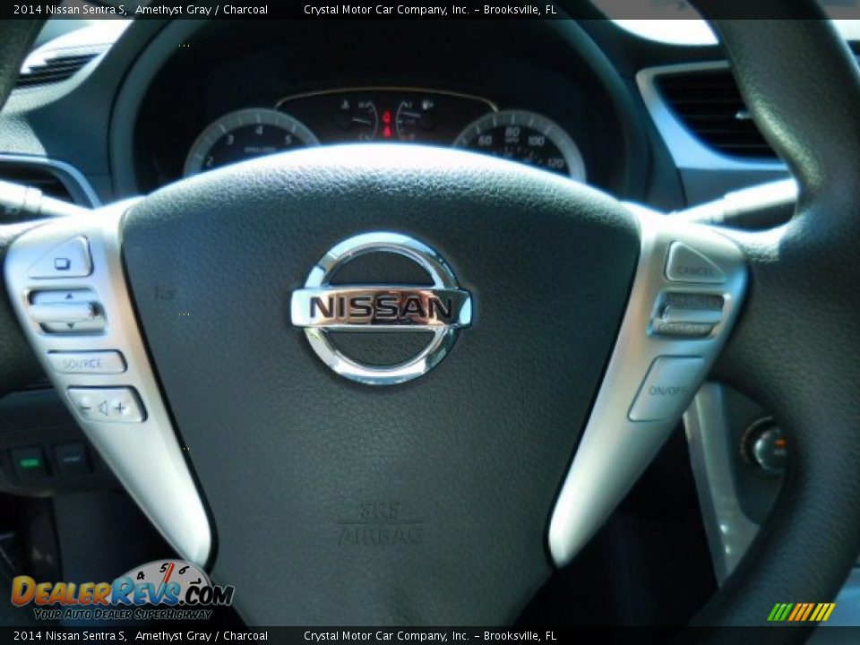 2014 Nissan Sentra S Amethyst Gray / Charcoal Photo #21