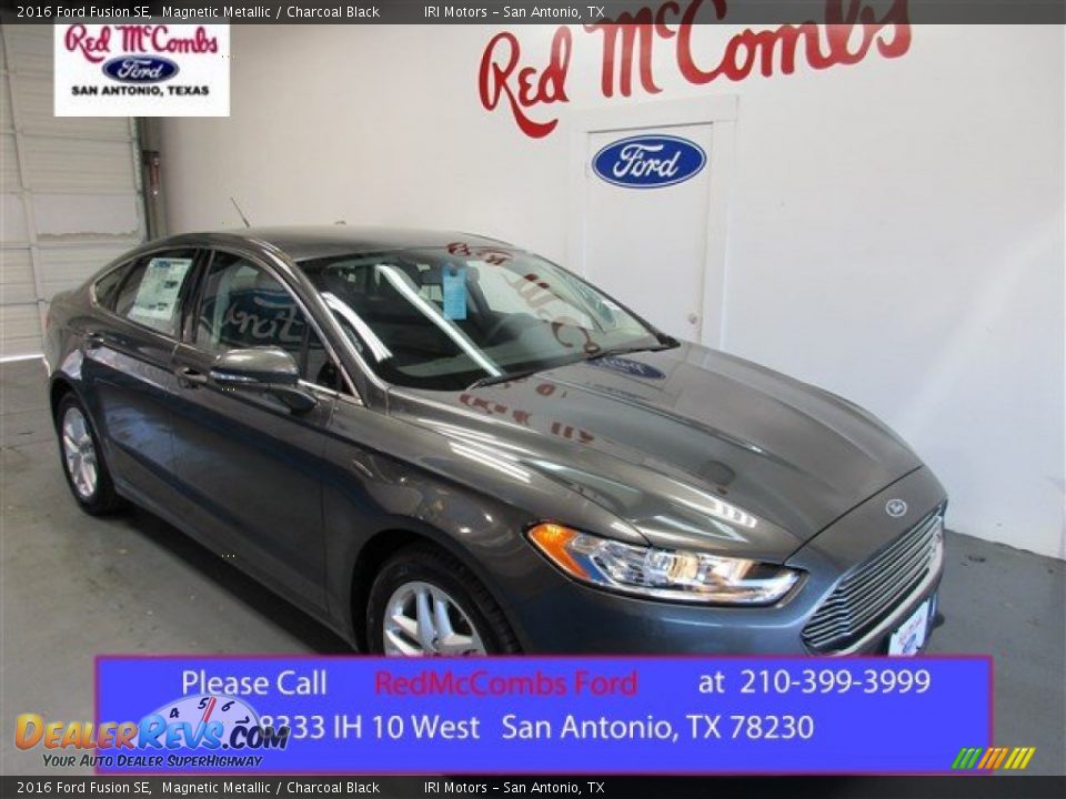 2016 Ford Fusion SE Magnetic Metallic / Charcoal Black Photo #1