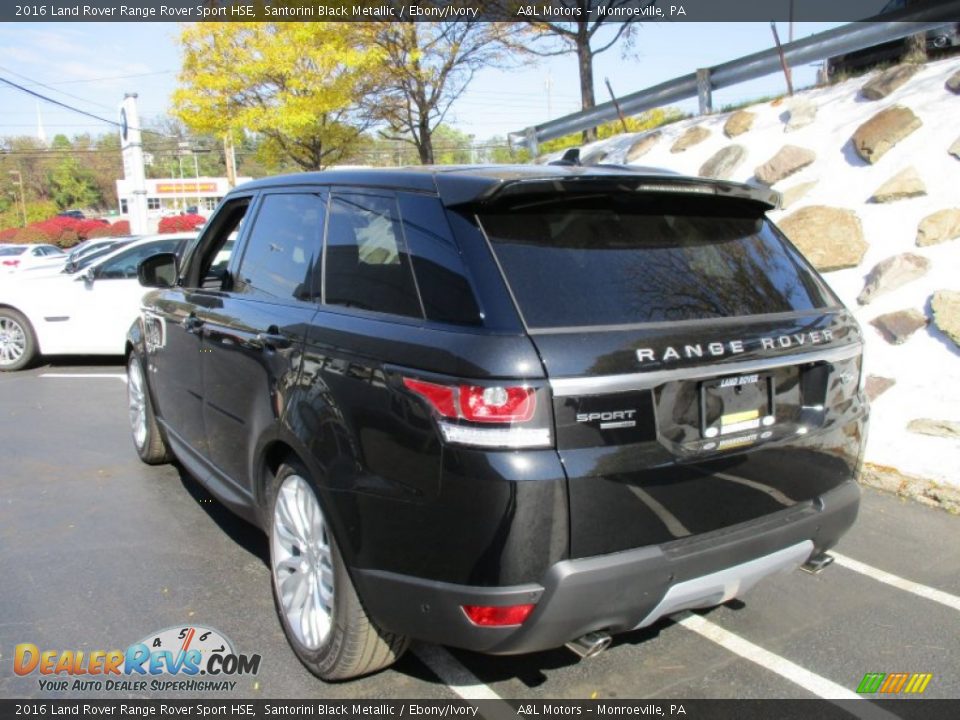 2016 Land Rover Range Rover Sport HSE Santorini Black Metallic / Ebony/Ivory Photo #4