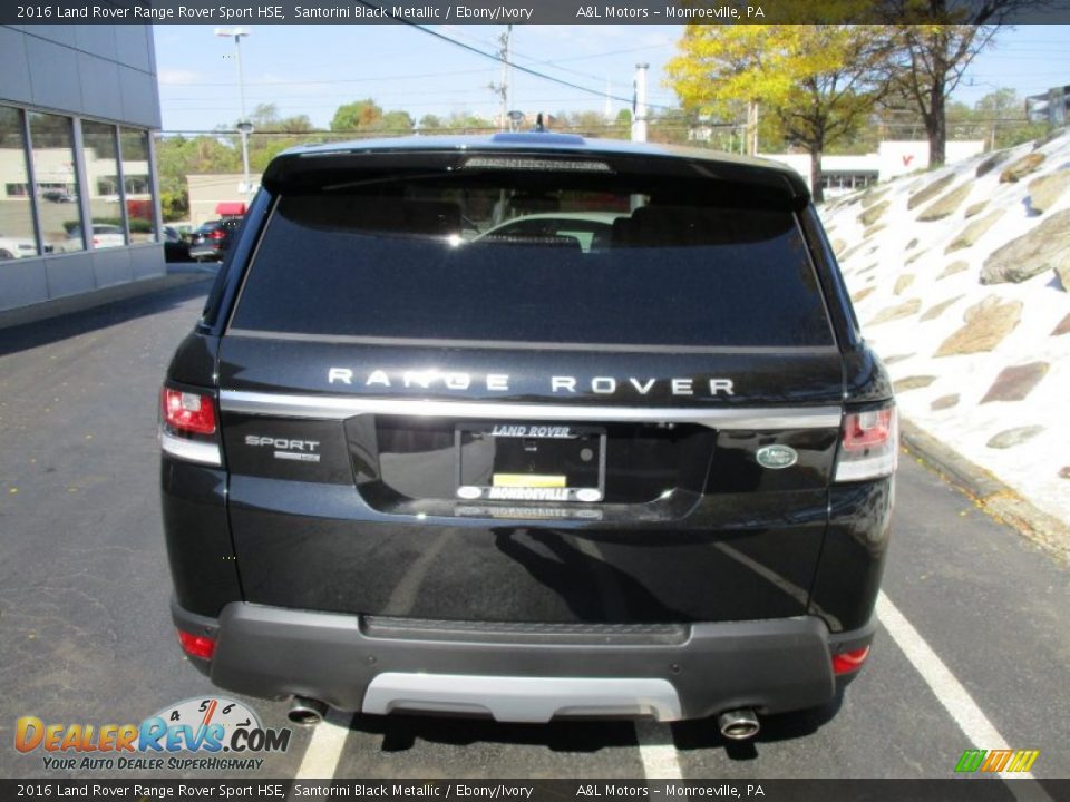 2016 Land Rover Range Rover Sport HSE Santorini Black Metallic / Ebony/Ivory Photo #5
