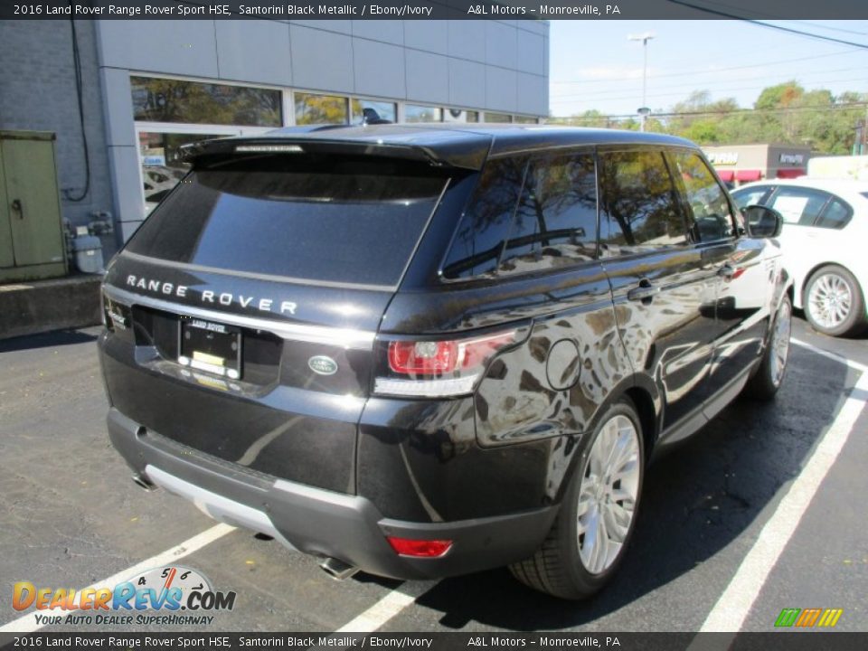2016 Land Rover Range Rover Sport HSE Santorini Black Metallic / Ebony/Ivory Photo #6