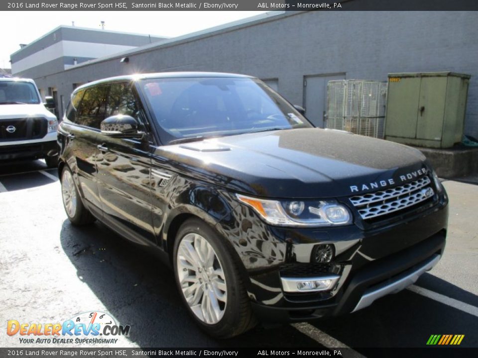 2016 Land Rover Range Rover Sport HSE Santorini Black Metallic / Ebony/Ivory Photo #7