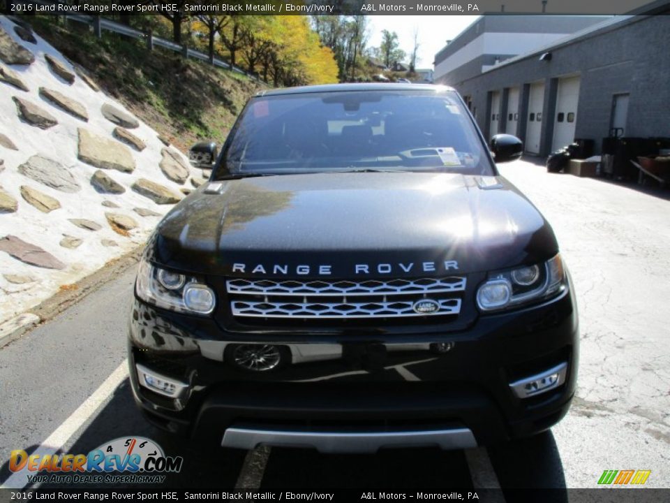 2016 Land Rover Range Rover Sport HSE Santorini Black Metallic / Ebony/Ivory Photo #8