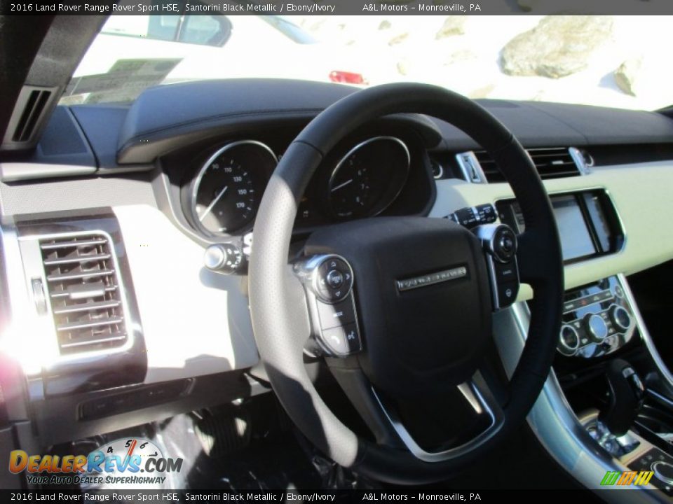 2016 Land Rover Range Rover Sport HSE Santorini Black Metallic / Ebony/Ivory Photo #14