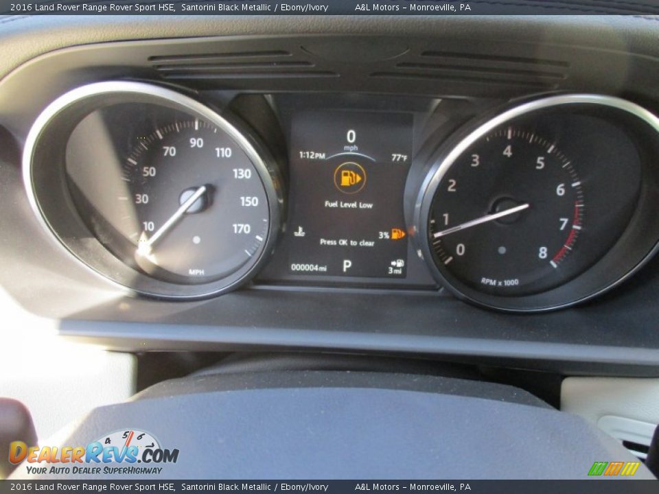2016 Land Rover Range Rover Sport HSE Gauges Photo #20