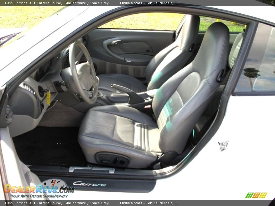 1999 Porsche 911 Carrera Coupe Glacier White / Space Grey Photo #35