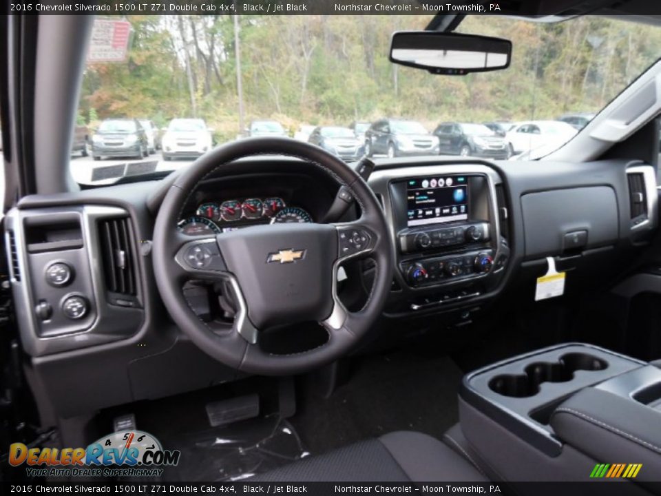 2016 Chevrolet Silverado 1500 LT Z71 Double Cab 4x4 Black / Jet Black Photo #13