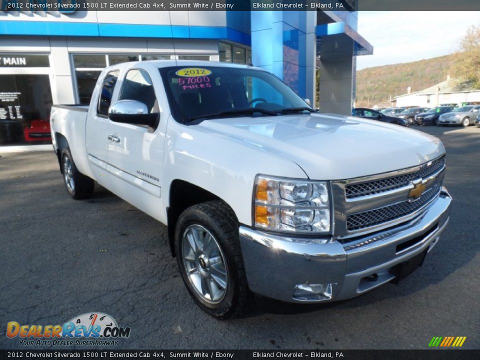 2012 Chevrolet Silverado 1500 LT Extended Cab 4x4 Summit White / Ebony Photo #3