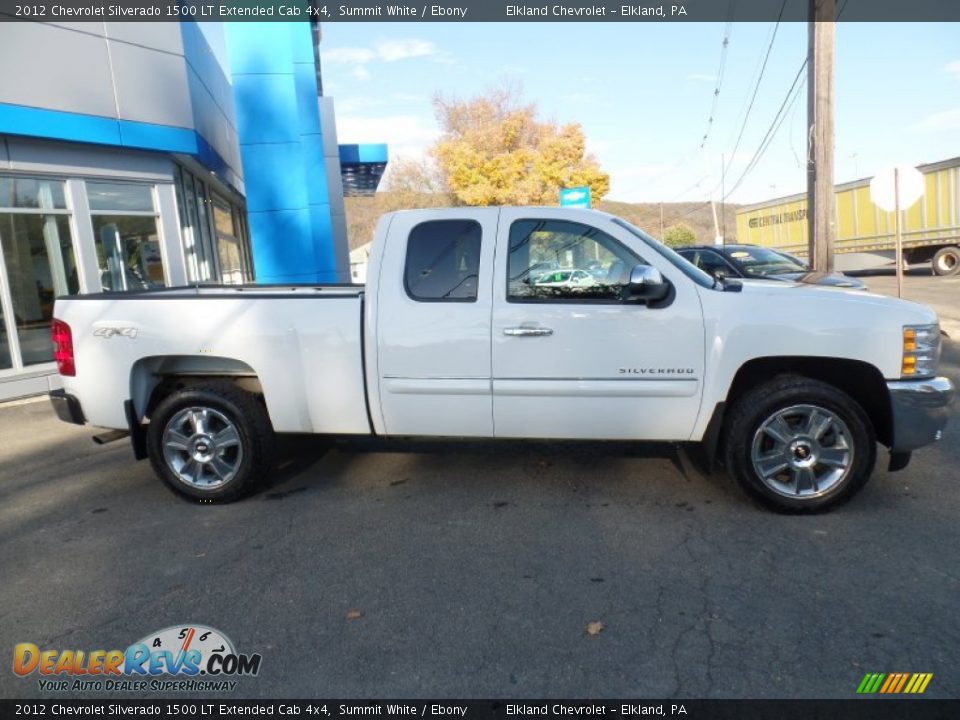 2012 Chevrolet Silverado 1500 LT Extended Cab 4x4 Summit White / Ebony Photo #4