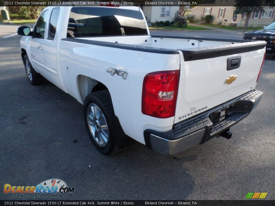 2012 Chevrolet Silverado 1500 LT Extended Cab 4x4 Summit White / Ebony Photo #7