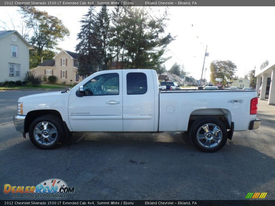 2012 Chevrolet Silverado 1500 LT Extended Cab 4x4 Summit White / Ebony Photo #8