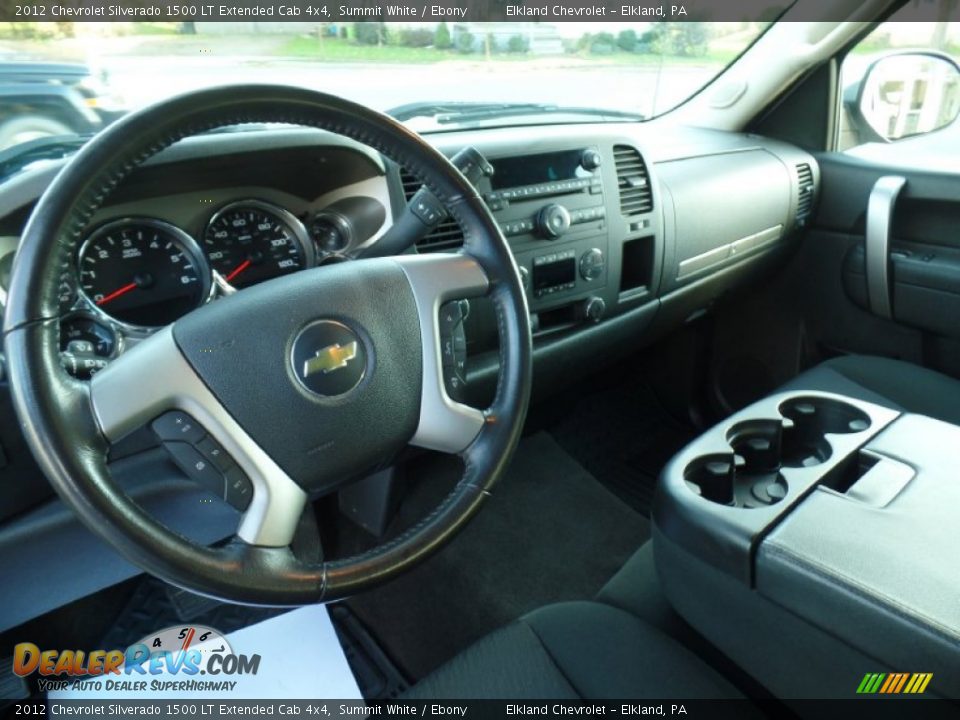 2012 Chevrolet Silverado 1500 LT Extended Cab 4x4 Summit White / Ebony Photo #17