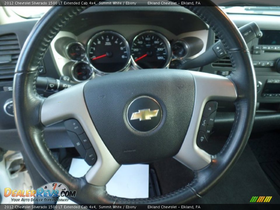 2012 Chevrolet Silverado 1500 LT Extended Cab 4x4 Summit White / Ebony Photo #19