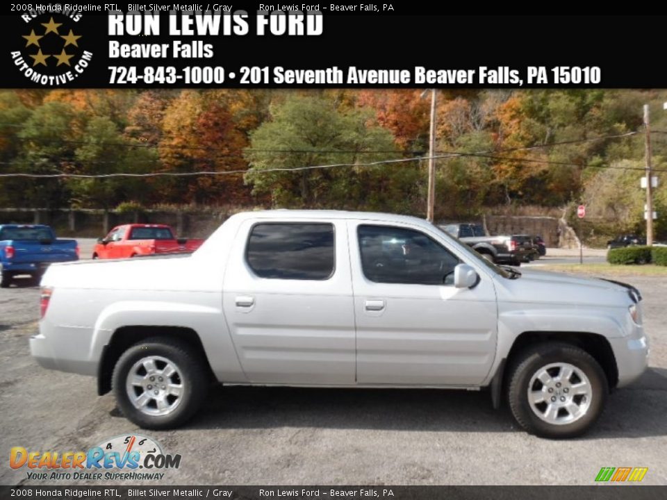 2008 Honda Ridgeline RTL Billet Silver Metallic / Gray Photo #1
