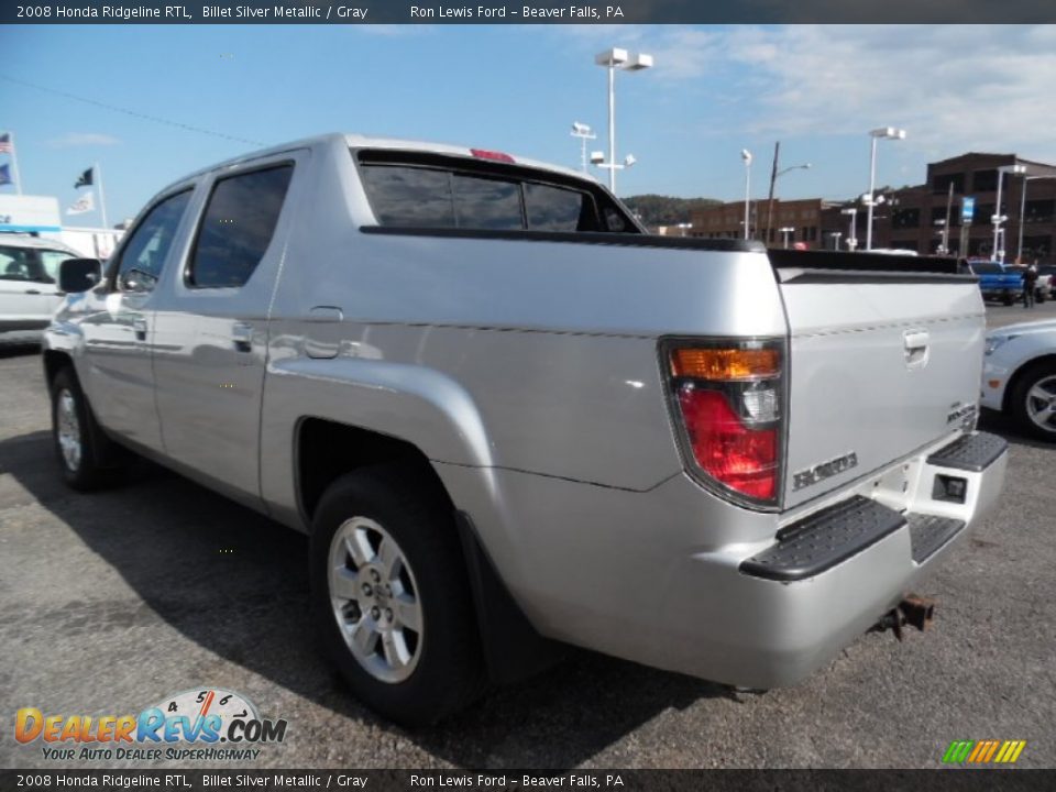 2008 Honda Ridgeline RTL Billet Silver Metallic / Gray Photo #4