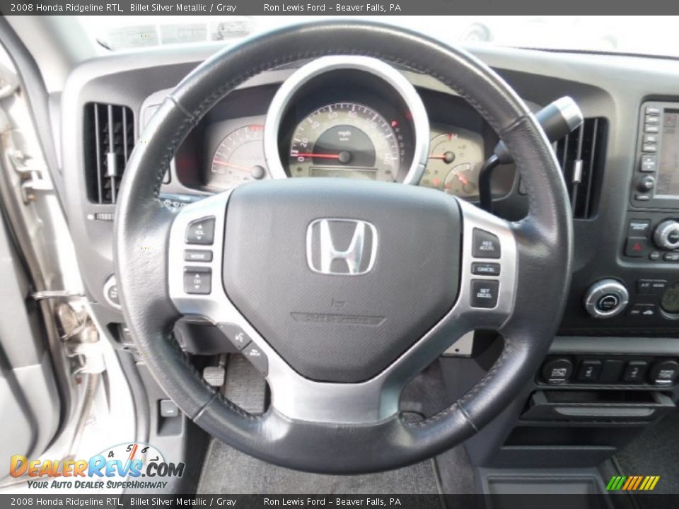 2008 Honda Ridgeline RTL Billet Silver Metallic / Gray Photo #16
