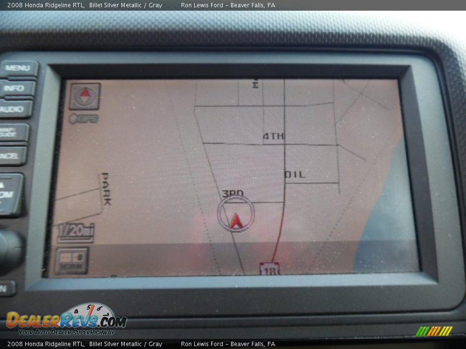 2008 Honda Ridgeline RTL Billet Silver Metallic / Gray Photo #18