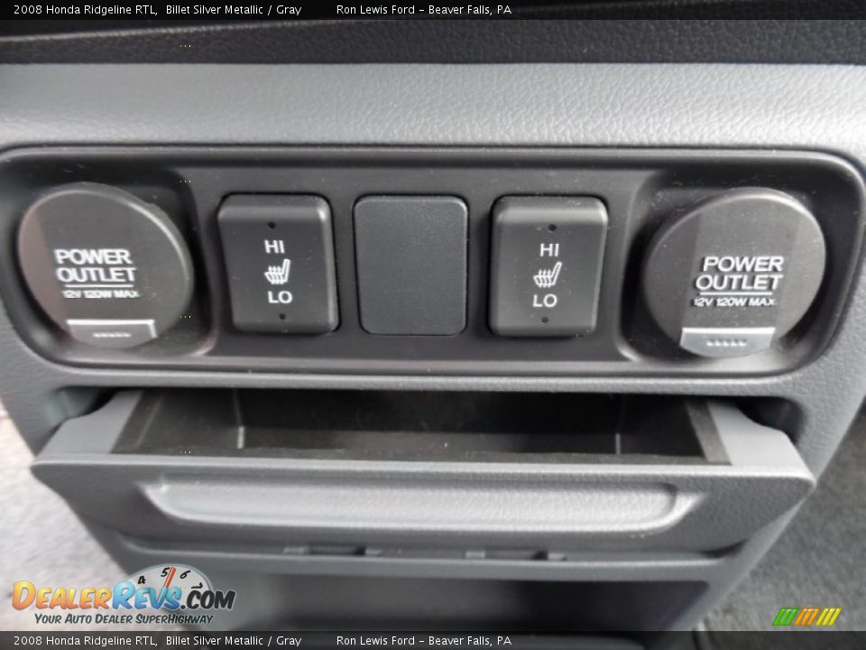 2008 Honda Ridgeline RTL Billet Silver Metallic / Gray Photo #19