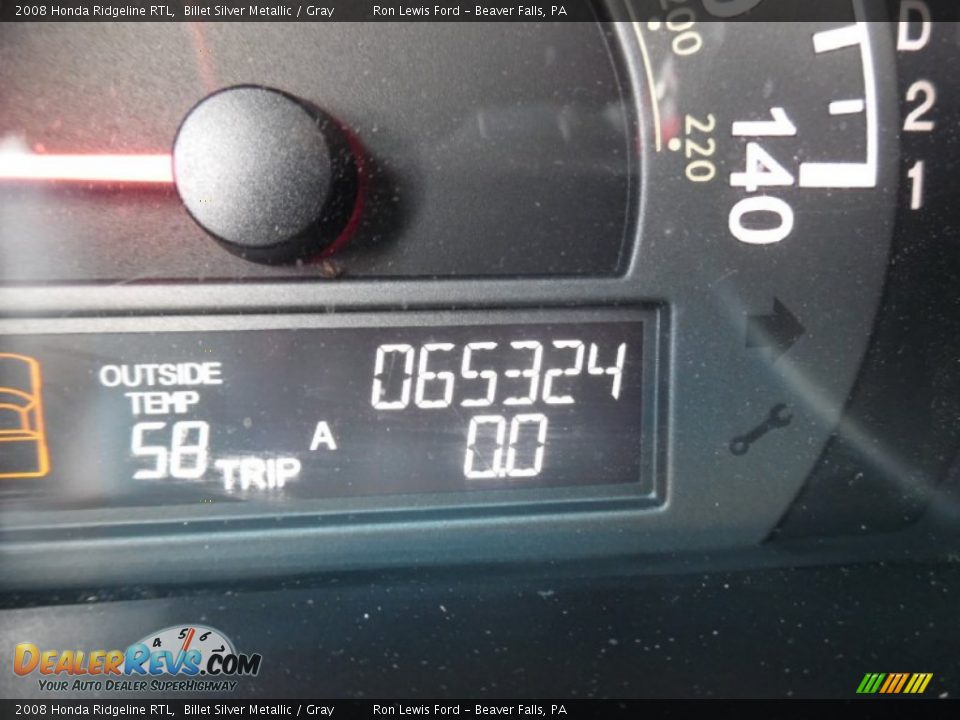 2008 Honda Ridgeline RTL Billet Silver Metallic / Gray Photo #20