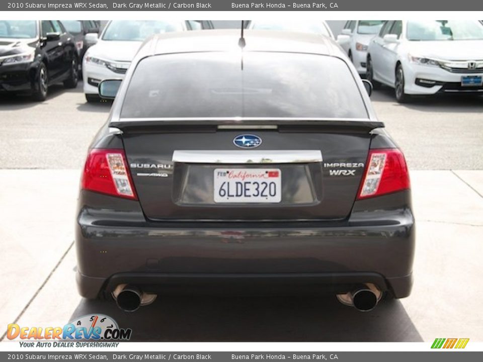 2010 Subaru Impreza WRX Sedan Dark Gray Metallic / Carbon Black Photo #10