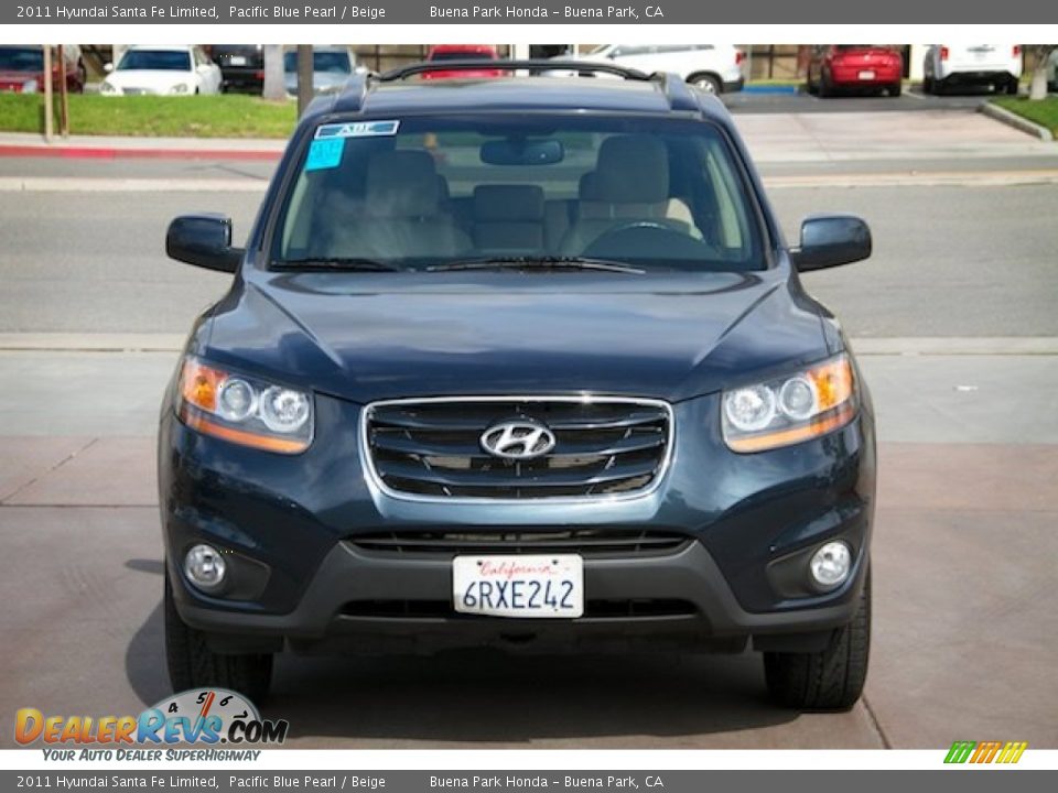 2011 Hyundai Santa Fe Limited Pacific Blue Pearl / Beige Photo #7