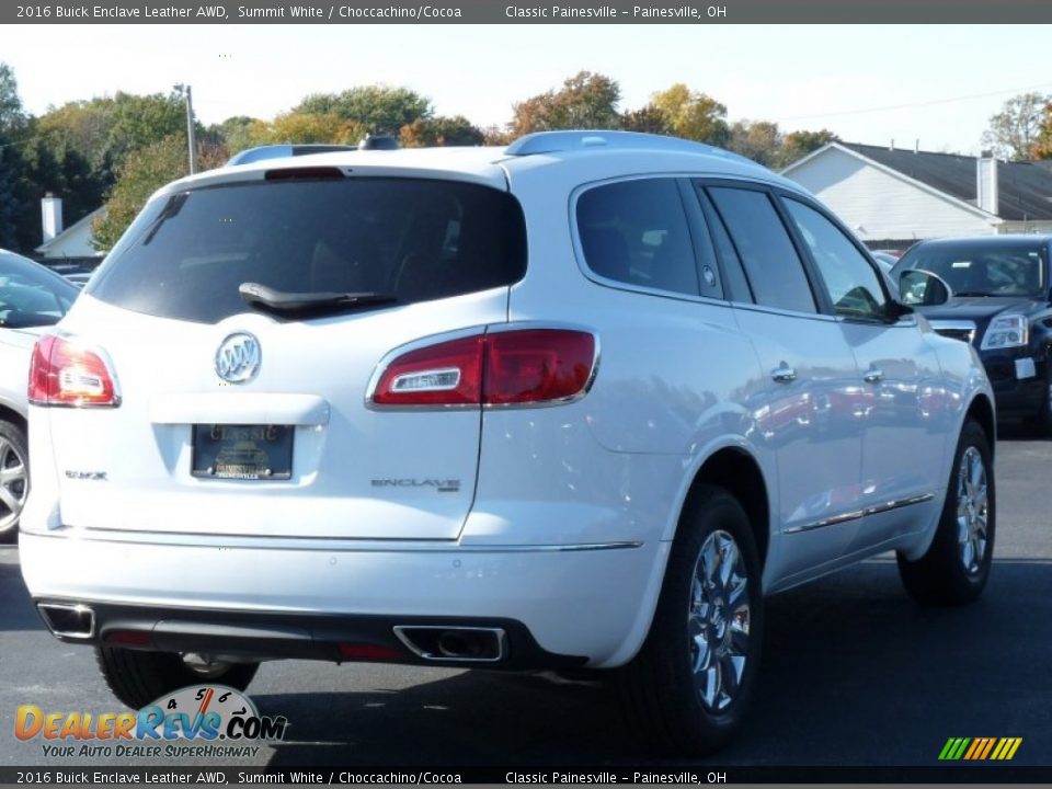 2016 Buick Enclave Leather AWD Summit White / Choccachino/Cocoa Photo #2
