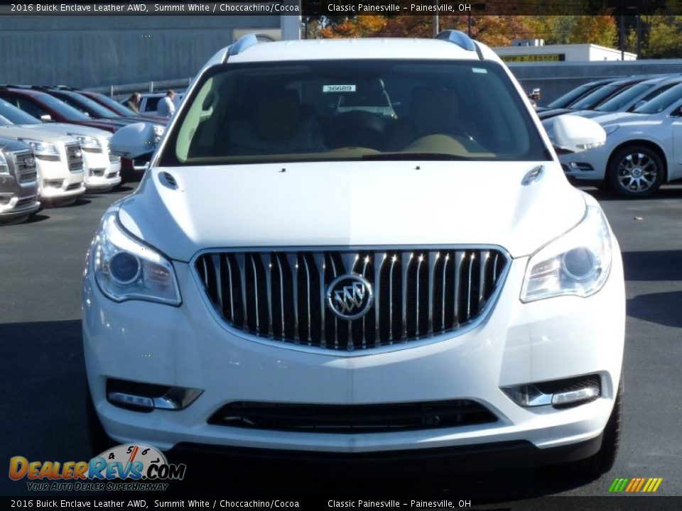 2016 Buick Enclave Leather AWD Summit White / Choccachino/Cocoa Photo #3