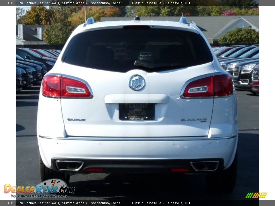 2016 Buick Enclave Leather AWD Summit White / Choccachino/Cocoa Photo #4