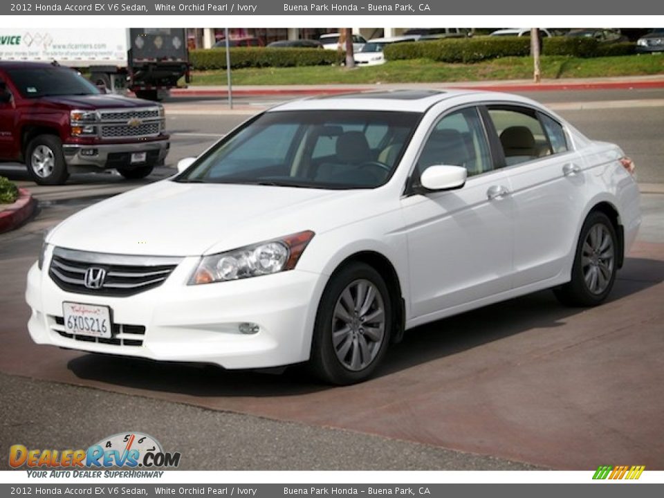 2012 Honda Accord EX V6 Sedan White Orchid Pearl / Ivory Photo #8