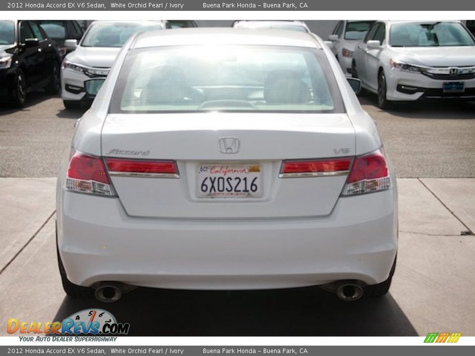 2012 Honda Accord EX V6 Sedan White Orchid Pearl / Ivory Photo #10