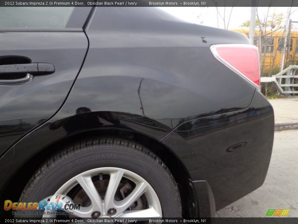 2012 Subaru Impreza 2.0i Premium 4 Door Obsidian Black Pearl / Ivory Photo #18