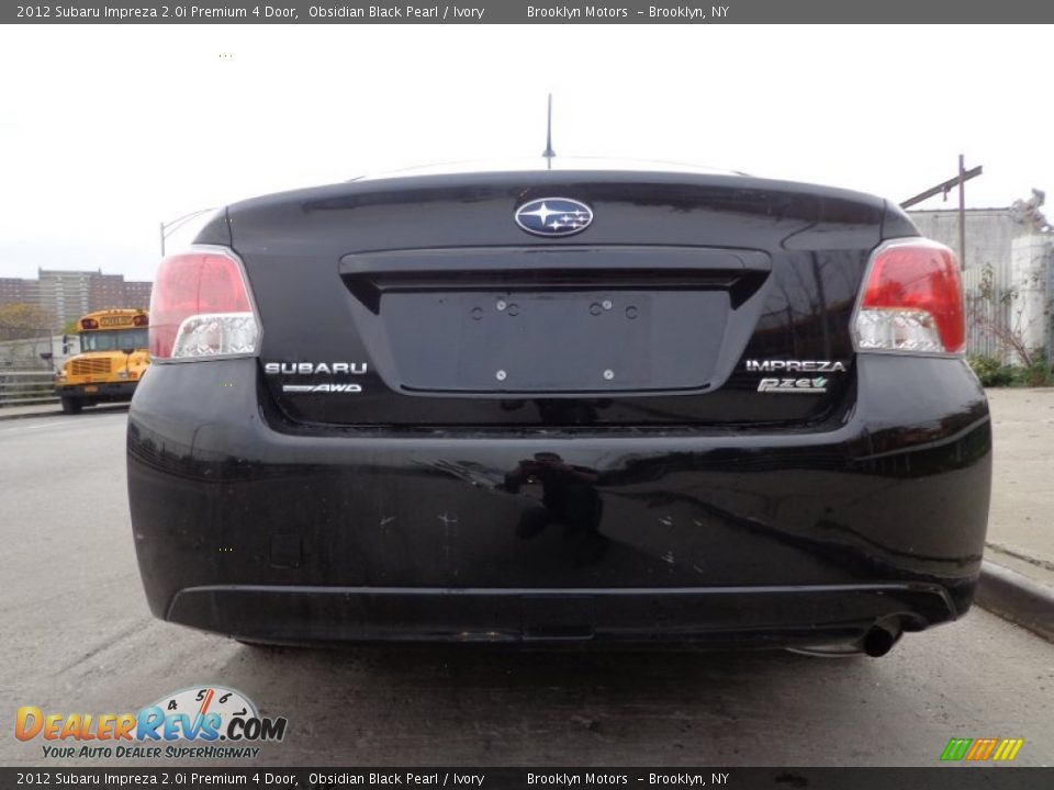 2012 Subaru Impreza 2.0i Premium 4 Door Obsidian Black Pearl / Ivory Photo #21