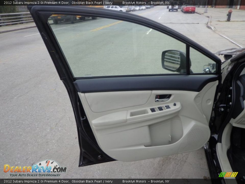 2012 Subaru Impreza 2.0i Premium 4 Door Obsidian Black Pearl / Ivory Photo #33