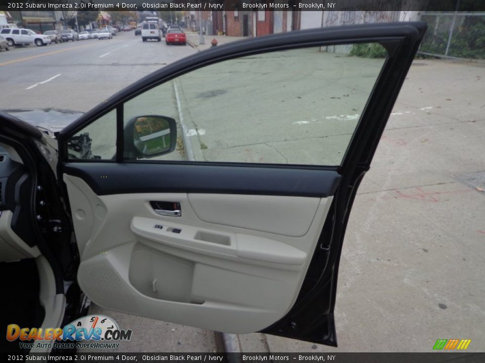 2012 Subaru Impreza 2.0i Premium 4 Door Obsidian Black Pearl / Ivory Photo #34